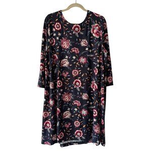 LOFT Floral Bow Back Swing Dress